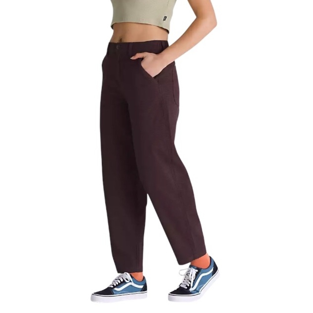 Vans Women's Cropped Straight-Leg Pants in Dark Brown